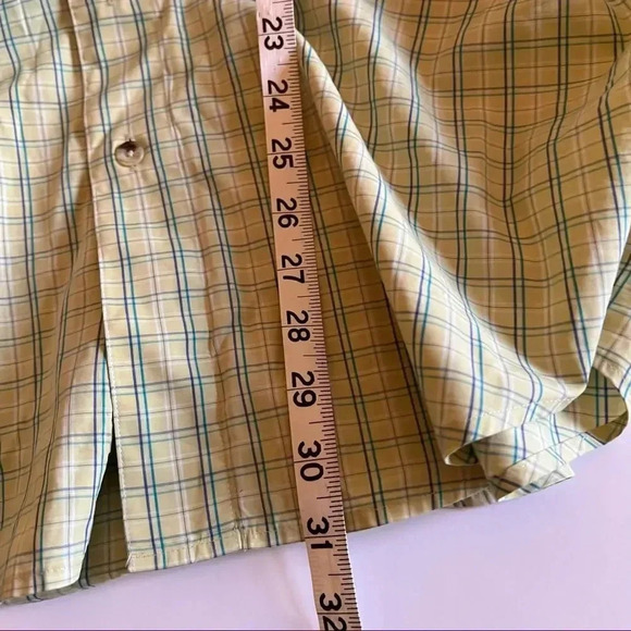 L.L. Bean vintage green & blue plaid long sleeve button down shirt size medium - Picture 10 of 12